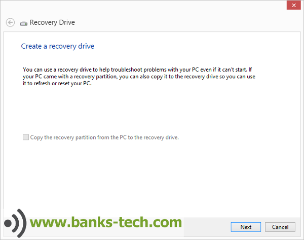 How To Create A Windows 8.1 Recovery Drive - Recovery Drive