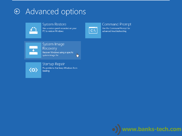 How To Restore Windows 8.1 With A System Image - Advanced Options