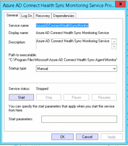 Disable Azure AD Connect Health Sync Monitoring Service